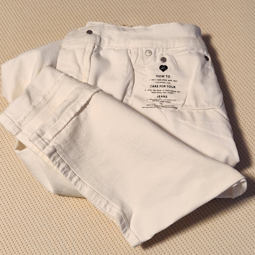 Madewell Vintage Wide Leg Crop White Denim Jeans NWT